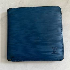 Louis Vuitton Epi Blue Marco Wallet